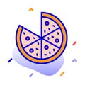 Pizza, fast food, junk food, italian food fully editable vector icons Royalty Free Stock Photo
