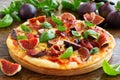 Pizza with figs,