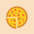 Pizza Flat Design Fast Food Icon