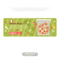 Pizza flat icon banner italian handmade