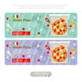 Pizza flat icon banner italian handmade