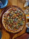 Pizza food vegan drink table lunch dinner cafe outings