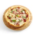 Pizza Four Cheeses or Ai Quattro Formaggi Pizza Royalty Free Stock Photo