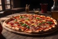 Pizza fresh from the woodfired. Generative AI