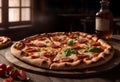 Pizza fresh from the woodfired. Generative AI