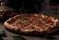 Pizza fresh from the woodfired. Generative AI