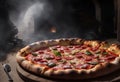 Pizza fresh from the woodfired. Generative AI