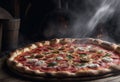 Pizza fresh from the woodfired. Generative AI