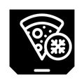 pizza frozen food glyph icon vector illustration Royalty Free Stock Photo