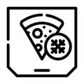 pizza frozen food line icon vector illustration Royalty Free Stock Photo