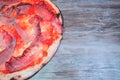 Pizza gorgonzola and speck Royalty Free Stock Photo