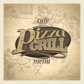 Pizza and grill menu cover