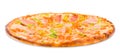 Pizza with ham and green paprika Royalty Free Stock Photo