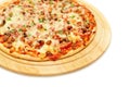 Pizza. Ham, Mushrooms and Cheese Royalty Free Stock Photo