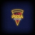 Pizza House Neon Signs Style Text Vector Royalty Free Stock Photo