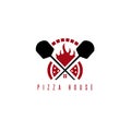 Pizza house vector concept with oven