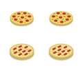 Pizza icon illustrated in vector on white background