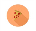 Pizza icon illustrated in vector on white background