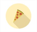 Pizza icon illustrated in vector on white background