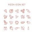 pizza icon set. Vector illustration decorative design