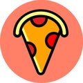 Pizza icon style in background glyph isolated vectors