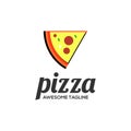 Pizza icon vector logo element Royalty Free Stock Photo