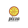 Pizza icon vector logo element Royalty Free Stock Photo