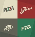 Pizza icons, labels, logos, symbols and design elements Royalty Free Stock Photo