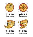 Pizza icons, posters, images set