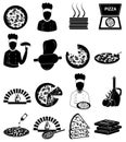 Pizza icons set