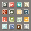 Pizza icons vector