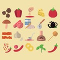 pizza icons. Vector illustration decorative design