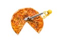 Pizza isolated on the white Royalty Free Stock Photo