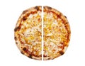 Pizza isolated on the white background Royalty Free Stock Photo