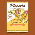 Pizza Italian Recipes Restaurant Banner Vector