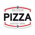 Pizza label vintage sign