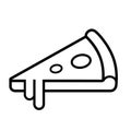 Pizza line vector icon