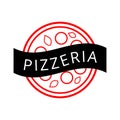 Pizza logo design for products, cafe, restaurant, delivery, pizzeria, bakery