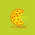 Pizza logo template design vector Royalty Free Stock Photo