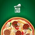 pizza logo. Vector illustration decorative design