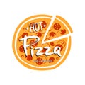 Pizza logo. Vector illustration