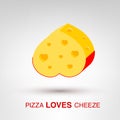 Pizza Loves Cheeze Royalty Free Stock Photo