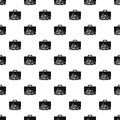 Pizza lunch bag pattern seamless vector