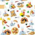 Pizza Maker Seamless Pattern