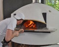 Pizza man portrait.baker Royalty Free Stock Photo