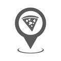 Pizza map pointer icon vector simple Royalty Free Stock Photo