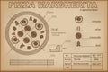 Pizza Margherita ingredients draw scheme