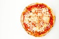 Pizza margherita isolated over white background Royalty Free Stock Photo