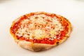 Pizza margherita isolated over white background Royalty Free Stock Photo