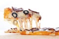 Pizza with melted cheese Royalty Free Stock Photo